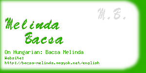 melinda bacsa business card